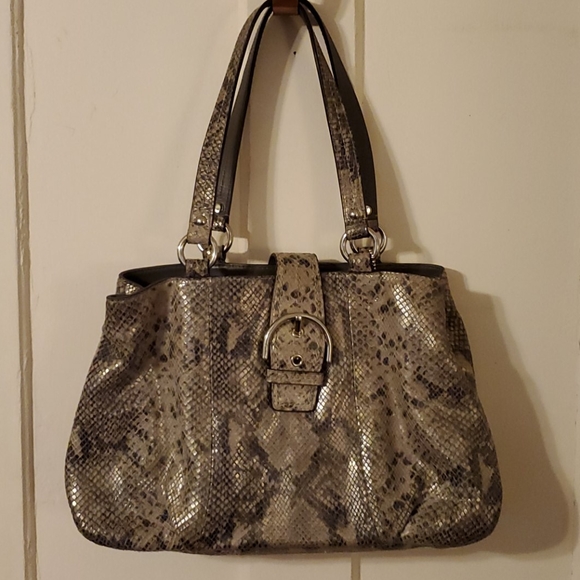 Coach Handbags - SALE 2/$80 Coach Python Print Bag Super soft!